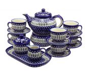Zestaw do kawy lub herbaty duży - ceramika bolesławiecka
