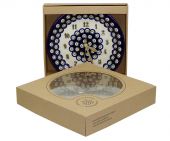 Zegar + pudełko ozdobne - ceramika bolesławiecka