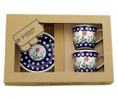 Zestaw filiżanek - ceramika bolesławiecka