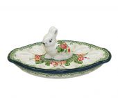 Talerz na jajka - ceramika bolesławiecka