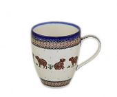 Kubek Kapibara - ceramika bolesławiecka