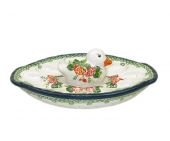 Talerz na jajka - ceramika bolesławiecka